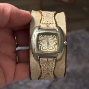 W02 Fossil JR9194 ladies watch white leather strap JR-9194